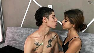 skinny puta whore sucks big black cock deep in bathroom for cash domination