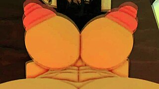 teaching her tight ass to take that big white cock