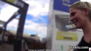 czech babe in mall gets clothes ripped off then fucked hard pov style after striptease