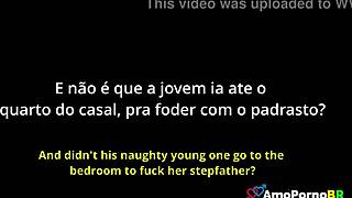 Naughty husband devours stepdaughter's curves in secret