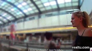 czech babe in mall gets clothes ripped off then fucked hard pov style after striptease