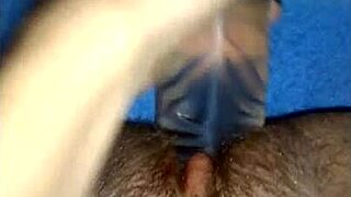 wife hayley rides huge dildo deep pt1