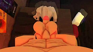 teaching her tight ass to take that big white cock