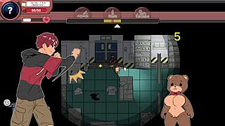 Milf with monster cock milks big tits in spooky toy masturbation game