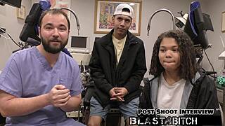 michelle anderson's twin sister gets her shaved pussy fucked and fingered by patient in hospital gloves