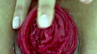 destroyed juicy prolapse asshole gaped in close up anal play