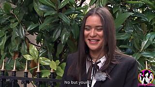 Stunning French Brunette Alice Axx's Hairy Pussy Takes Deep Anal Sodomy