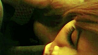 Crossdressed thot shemale chokes down throbbing BBC deepthroat