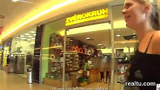 czech babe in mall gets clothes ripped off then fucked hard pov style after striptease