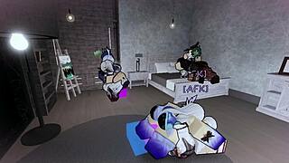 Fontaine Roblox Girls in Wild Futanari Hentai Orgy with Monster Cocks and Big Tits!