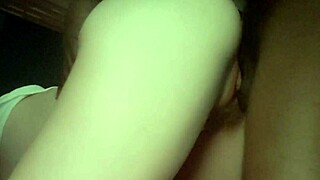 Dripping wet white mature pussy glistens for interracial thrill