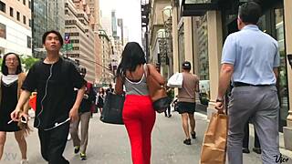 hidden cam catches beautiful ebony ass swaying in candid chocolate glory