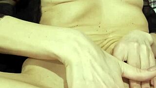 Think you can handle my oiled mature wife's small tits orgasm massage?