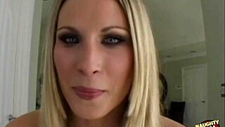 Busty Blonde Gags on Cock After Interview Then Rides Doggystyle Cowgirl in Heels