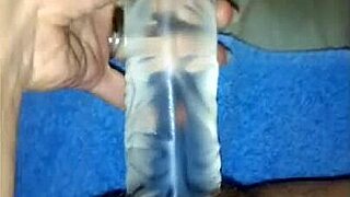 wife hayley rides huge dildo deep pt1