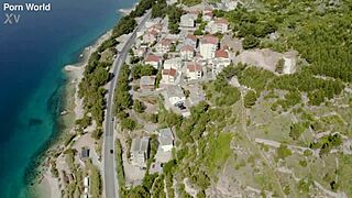 bi hotties shalina devine and cara mella heat up poolside with strap-on pounding in slutty seminars chapter 1