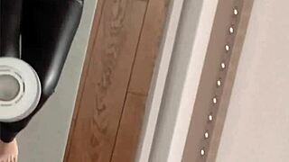 Goddess in leggings crushes haters with feet fetish slave worship response