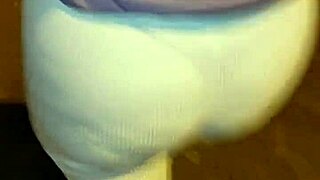 hey check this mature flashing red thong through see-through leggings on street