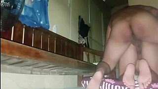 Sexy Filipina girlfriend bent over for doggy creampie pounding