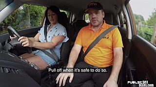 Driving lesson heats up as Brit rides instructor publicly