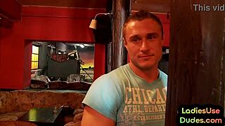 Femdom babes quiver with lust pegging guy's asshole using bottles