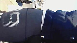 Amazing Close-Up Outdoor Cameltoe Pussy Print