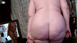 Voluptuous redhead dawnskye1962 strips and rides huge dildo teasingly