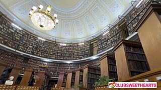 Wow, 18yo Lesbians Lick Juicy Pussies in Library Orgy Frenzy!