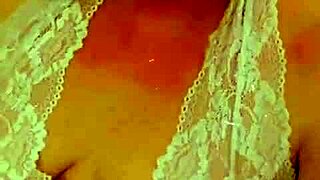 Woman models sexy lingerie outfit