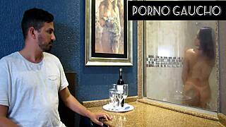 Naughty girl loves showing off in the sauna Jhennicris DJ O Sulista