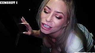 Bambi Swallows Gloryhole Cumshots on Tongue for Liquid Lunch