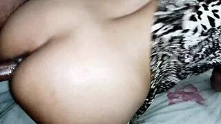 Muslim maid at work bent over doggystyle anal fucked rough big cock stretches chubby arab ass close up pov