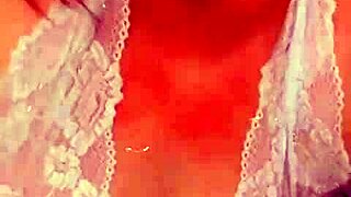 Woman models sexy lingerie outfit