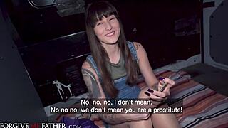 Quick public car fuck with deepthroat cowgirl and rough doggystyle pounding.