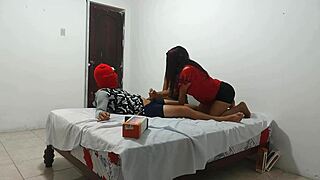 my girlfriend's hot latina best friend milf learns intense homemade blowjobs on small cock