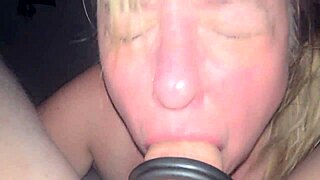 Stamina blowjob ends in massive cum swallow