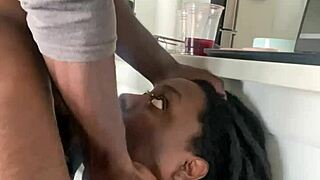 Your Perfect Desk Pet Chokes On Big Black Cock