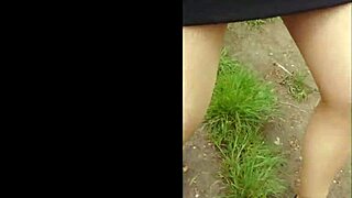 chubby german pantyhose tease on cable car