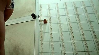 Girlfriend Undresses In Bathroom Showing Huge Tits Big Ass Tattoos Submissively