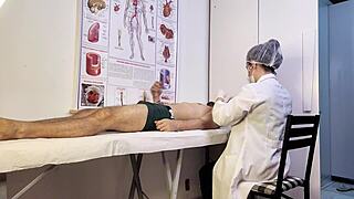 Nurse exam makes patient hard choking on brazilian bimbo's deepthroat