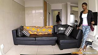 african babe with perfect big tits bends over sofa for director's monster cock doggystyle to land modeling gig 🍫🍑💦