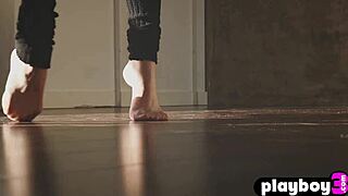 petite blonde babe thrills stripping clothes showing hot body