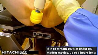 Doctor Tampa makes freshman stacy shepard orgasm hard with hitachi vibrator in hospital