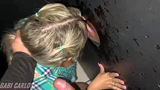 used like a slut at gloryhole... hubby's jerkin watchin my ass pounded!