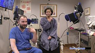 dr tampa relaxes rebel wyatt with shaved pussy gyno spread 😌🔥