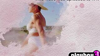 Curvy teen Mia Valentine strips teasing big tits and fat ass close-up