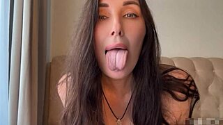 Milf Pornstar Licks Her Own Glossy Nipples Teasingly