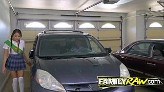 bold doggystyle pounding as cute brunette teen gets licked by friend