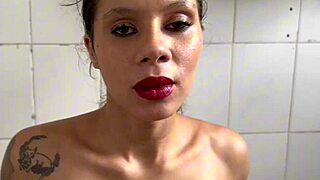 destruction facial with cute gagging deepthroat choking ball licking and spitting