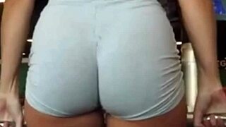 gym booty shakes and bounces during intense workout session